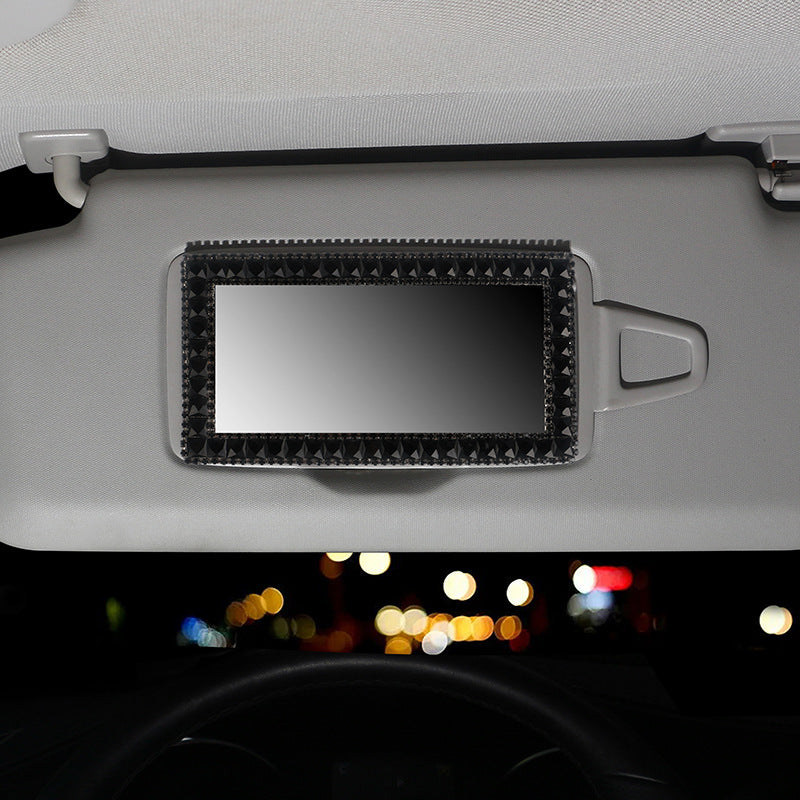 Car Sun Visor Rhinestone Makeup Mirror