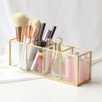 Brass Glass Cosmetic Storage Box