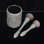 Glow by Kiara Diamond Luxe Makeup Brush Set with Crystal Holder
