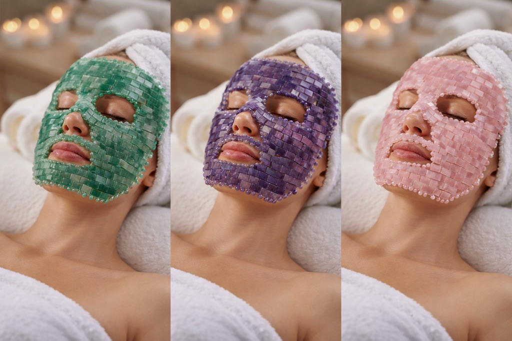 Jade Crystal Facial Mask and Luxury Cooling Gemstone Face Mask