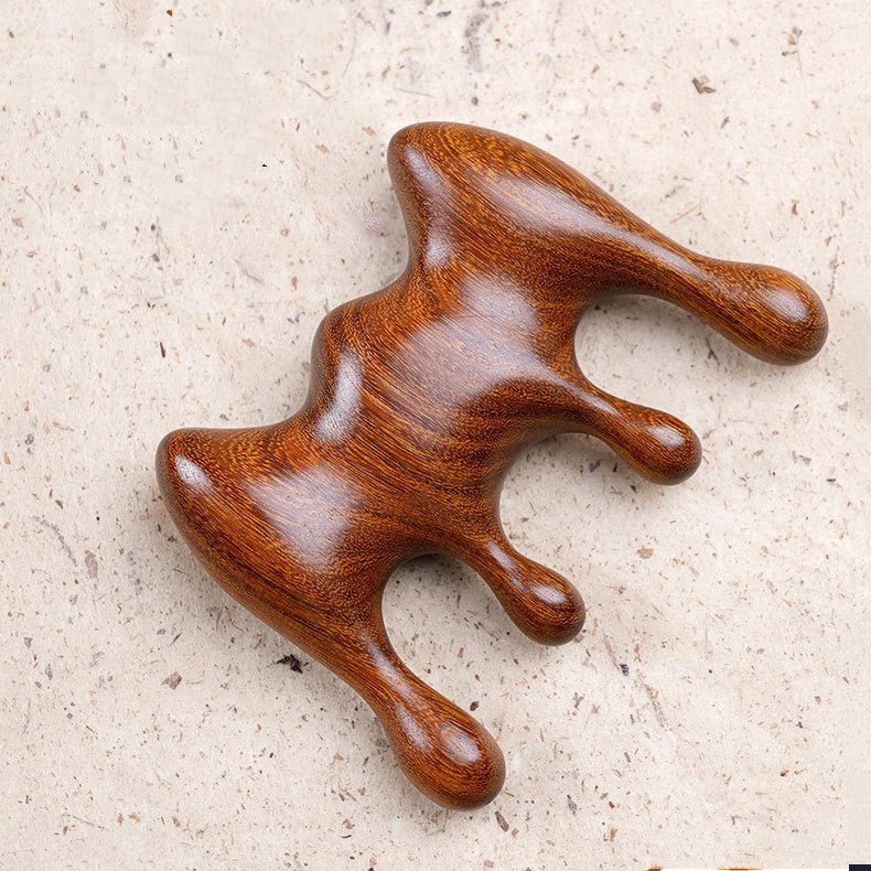 Wooden Massage Comb Unblocking Meridians Scraping Head Therapy Points