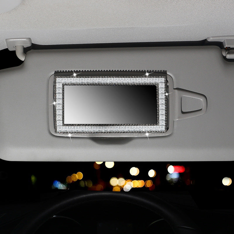 Car Sun Visor Rhinestone Makeup Mirror