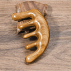 Wooden Massage Comb Unblocking Meridians Scraping Head Therapy Points