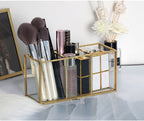 Brass Glass Cosmetic Storage Box