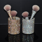 Glow by Kiara Diamond Luxe Makeup Brush Set with Crystal Holder