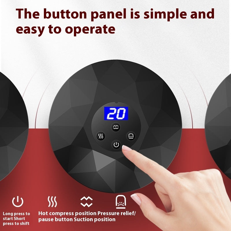 Household Electric Cupping Device Gua Sha Scraping Massager Hot Compress Massage Beauty Instrument